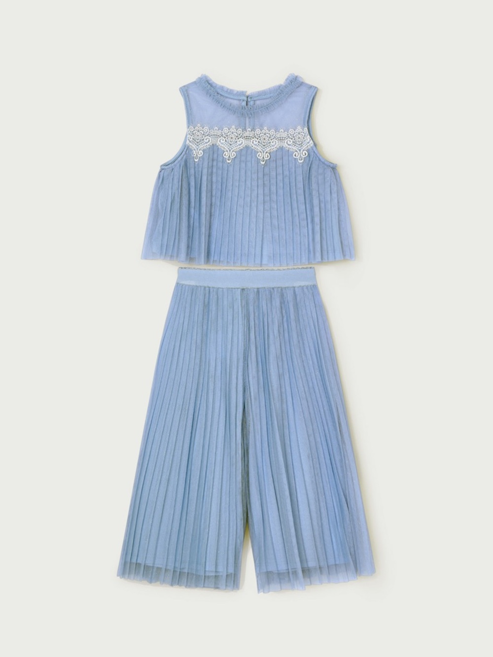 ABEL & LULA /// Girl Set Of Pleated Tulle Pants And Top - Size 7
